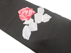 アンティーク　抽象薔薇模様織り出し名古屋帯（着用可）